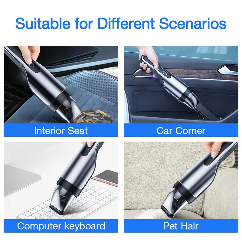 US $41.99 CAFELE 80W 5500Pa Handheld Wireless Mini Car Vacuum Cleaner Rechargeable WetDry Auto Portable Vacuum Cleaner For Car Home