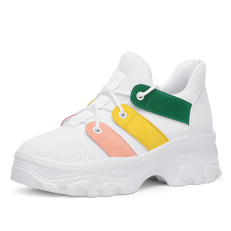 

Hot Sale 2019 New Chunky Sneakers Woman Fashion Breathable Mesh Shoes Women Sneakers Summer Platform Tenis Feminino B0033