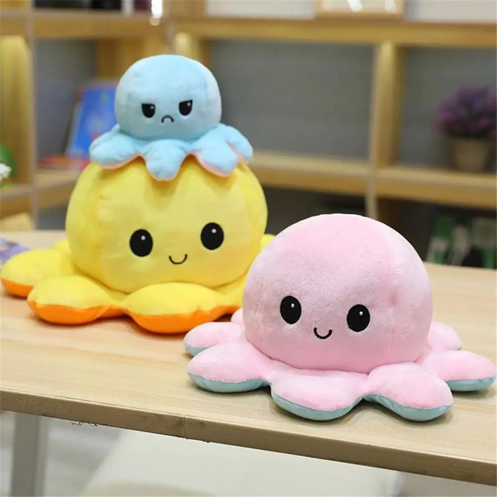 

40cm Cute Soft Simulation pulpo Doll Kids Christmas Gift Double-sided Flip Plush Toy Child Birthday Present Double-sided Flip