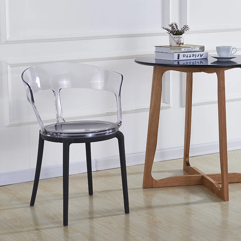

Transparent PC plastic dining chair restaurant suitable for dining chair modern restaurant office home bedroom PC plastic chair