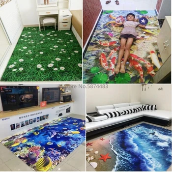 

Creative 3D Printing Garden Flower Hallway Carpets and Rugs for Bedroom Living Room Carpet Kitchen Bathroom Anti-Slip Floor Mats