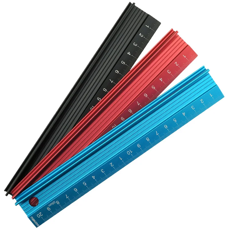 

Nakioo Aluminium Alloy Ruler Cutting Protection Students Advertisement Office Steel Ruler 30 Cm
