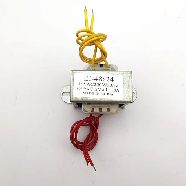 transformateur 220v 12v 220V turn single 12V 1A output AC AC power  transformer EI48*24