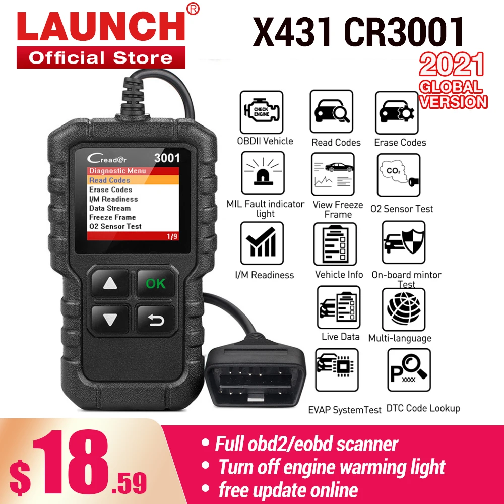 Launch x431 cr3001 obd2 инструкция
