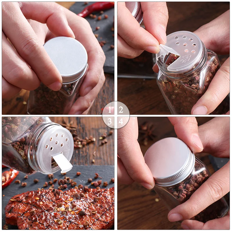 12/24pcs Seasoning Box Salt And Pepper Glass Spice Jars Set Lid Pot Condiment Seasoning Bottle Shakers Kitchen Storage Supplies 12/24pcs Seasoning Box Salt And Pepper Glass Spice Jars Set Lid Pot Condiment Seasoning Bottle Shakers Kitchen Storage Supplies