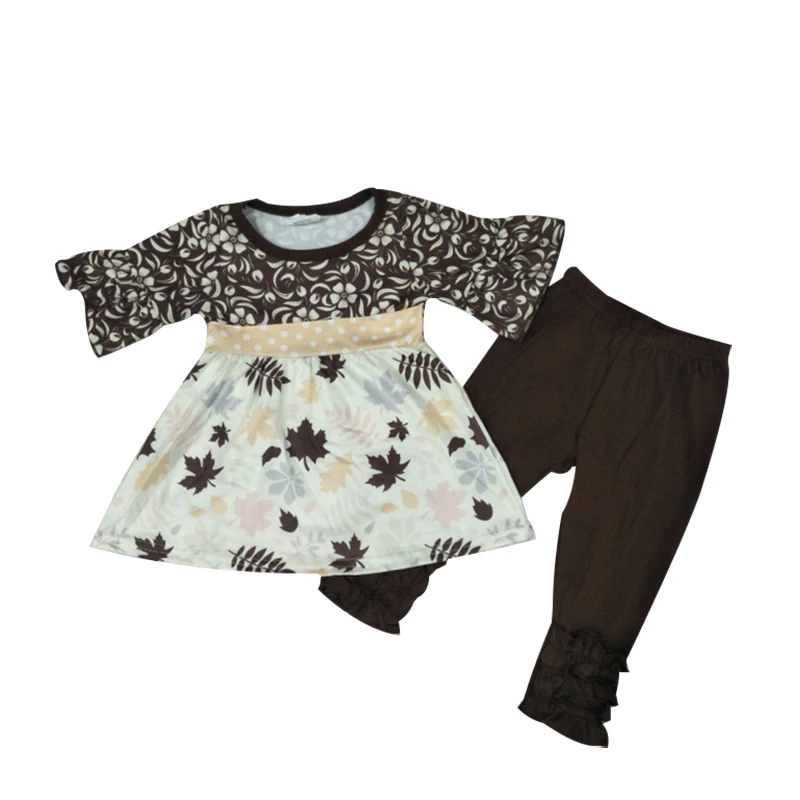 

Fashion baby Girls Adorable Autumn Style Fall Print Topc And Icing Pants Boutique Clothes Set Casual Outfit Kids Girl