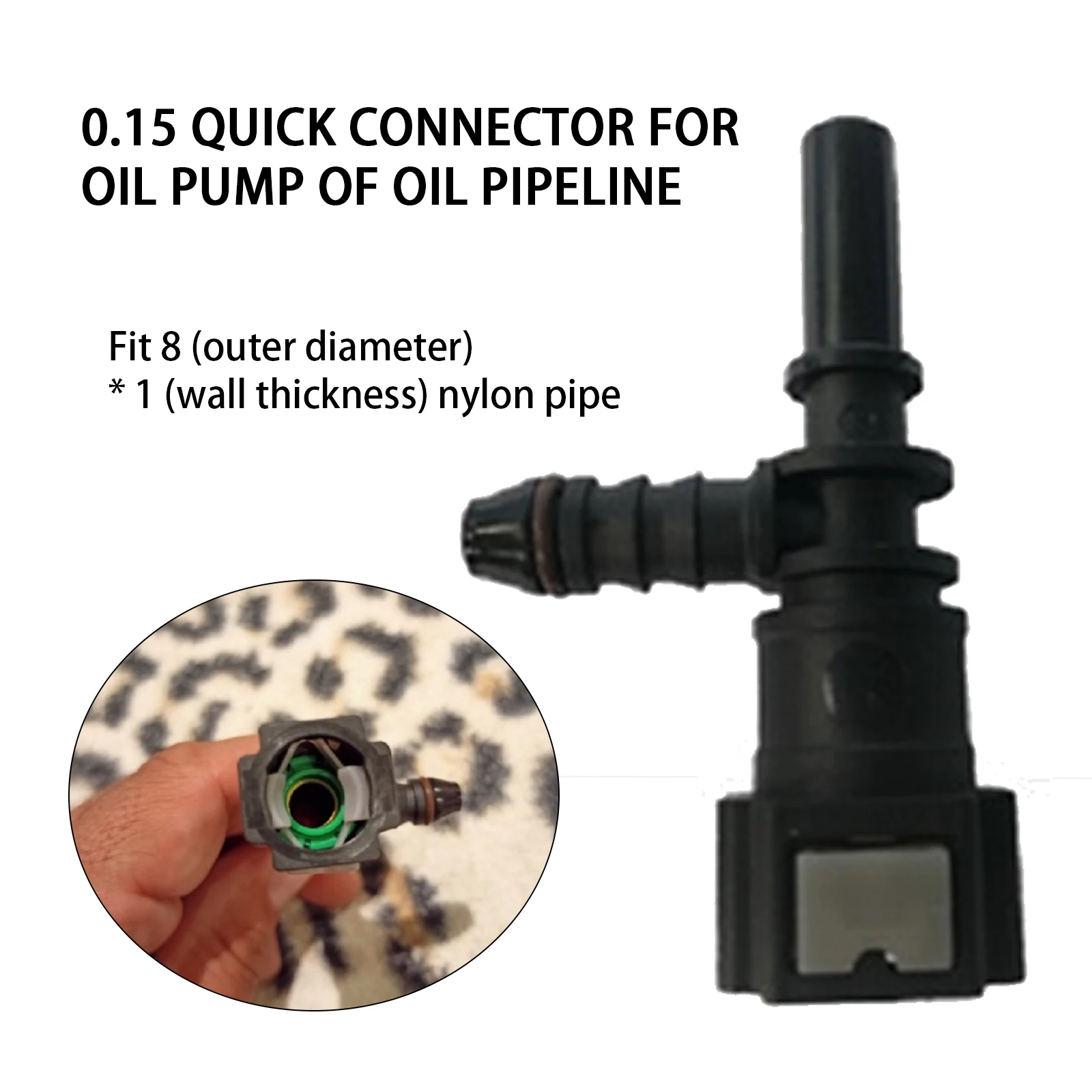7.89 ID6 Auto Car Fuel Line Bundy Tee Hose Coupler Nylon Motorcycle Hose Coupler Quick Release Connect Connector Car Accessories