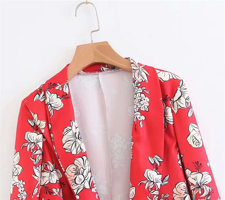 Z2018 Europe And America Summer New Style WOMEN'S Dress Versitile Fashion Floral Print Long Sleeve Suit Jacket 3068213