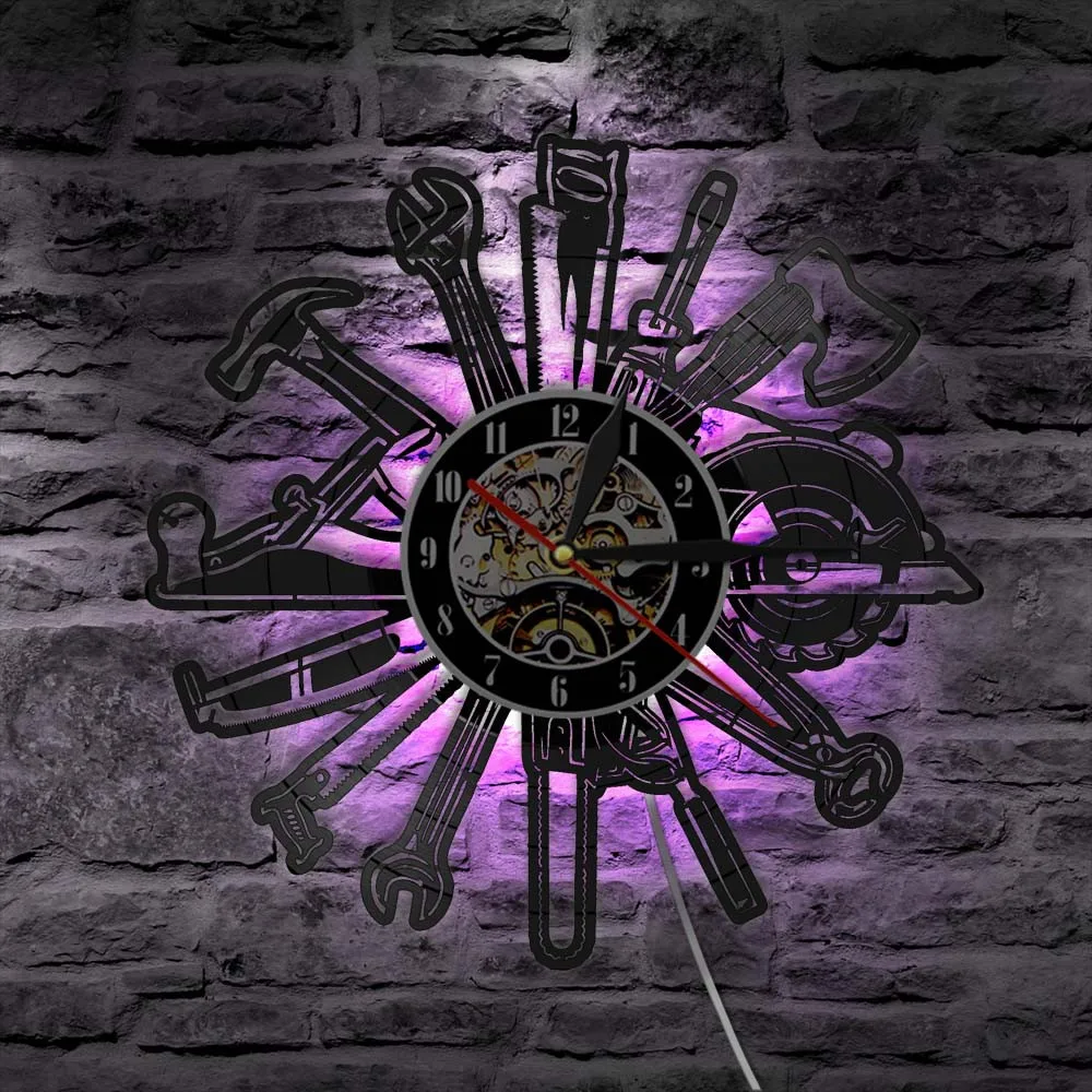 Автомобильные инструменты для гаража виниловая запись светодиодный настенные