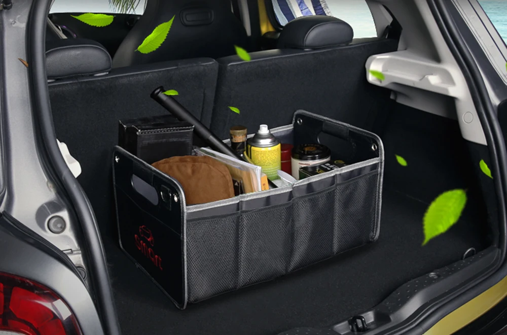 Автомобильный багажник, коробка для хранения, складная корзина для хранения, органайзер, сумка для Smart 451 453 fortwo forfour, автомобильные универсальные аксессуары