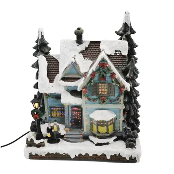 

Village Collection Winter Haven Fiber Optic LED Light Decorative Christmas House Village