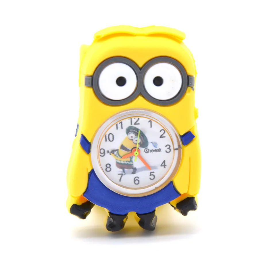 Крутые детские наручные часы для мальчиков, мультяшный герой, стильные игрушки, часы с резиновым ремешком, кварцевые часы - Цвет: Minion Watches5