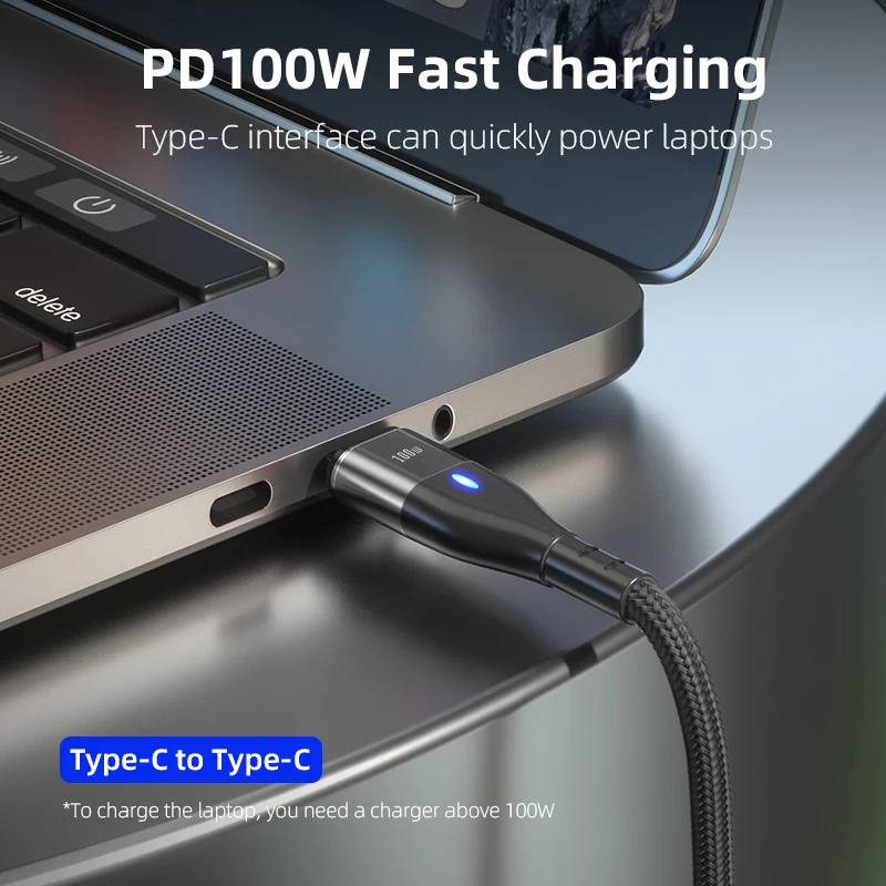 100W USB C To USB Type C Magnetic Charging Cable PD Fast Charger 3 in 1 USB Wire Cord For Xiaomi Samsung Macbook iPad Laptop