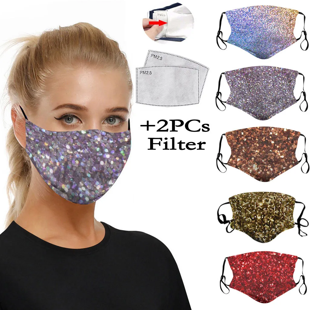 designer maske Sequin Print Dustproof Windproof Anti-spitting Protective face maskswashable and reusable Facemask maske filter