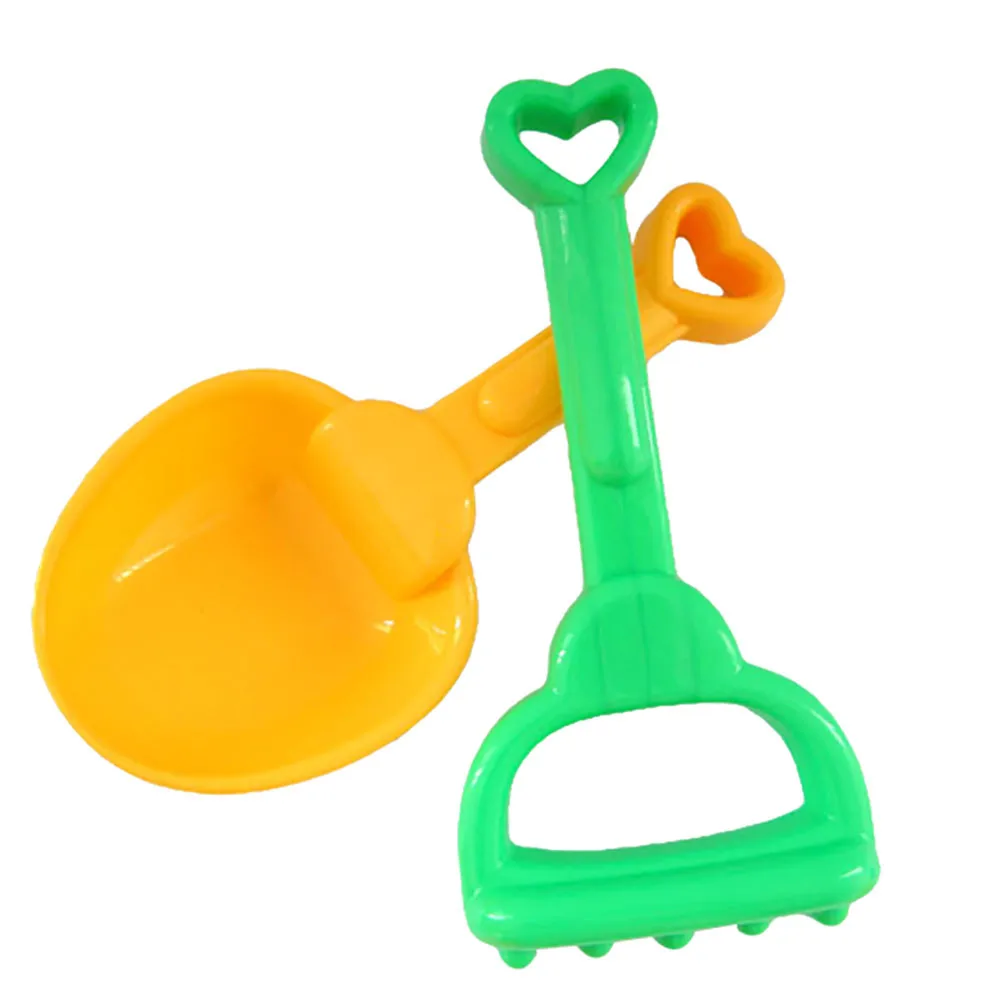 7 Pcs Pieces Set Small Beach Toys Summer Play Sandbeach Kids Beach Toys Castle Bucket Spade Shovel Rake Water Tools