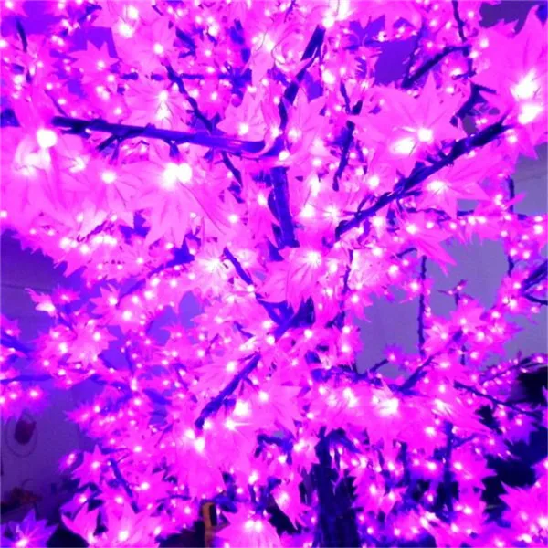 Наружный светодиод; клен листья лампа в форме рождественской елки белый красный/желтый/зеленый Освещение Новогоднее водонепроницаемое украшение для дома вечерние свадебные украшения - Испускаемый цвет: Pink