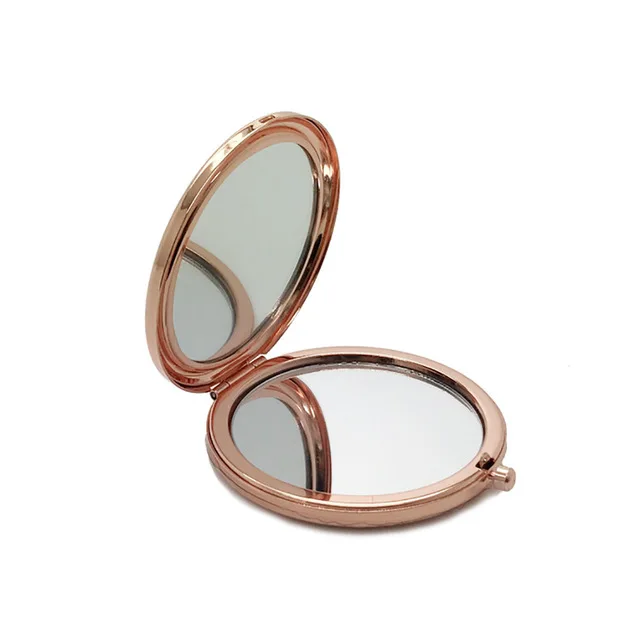 Ins мини-косметическое зеркало складное портативное для девочки 8 светодиодный фонарь для макияжа компактное карманное зеркало светодиодный светильник для макияжа - Цвет: Золотой