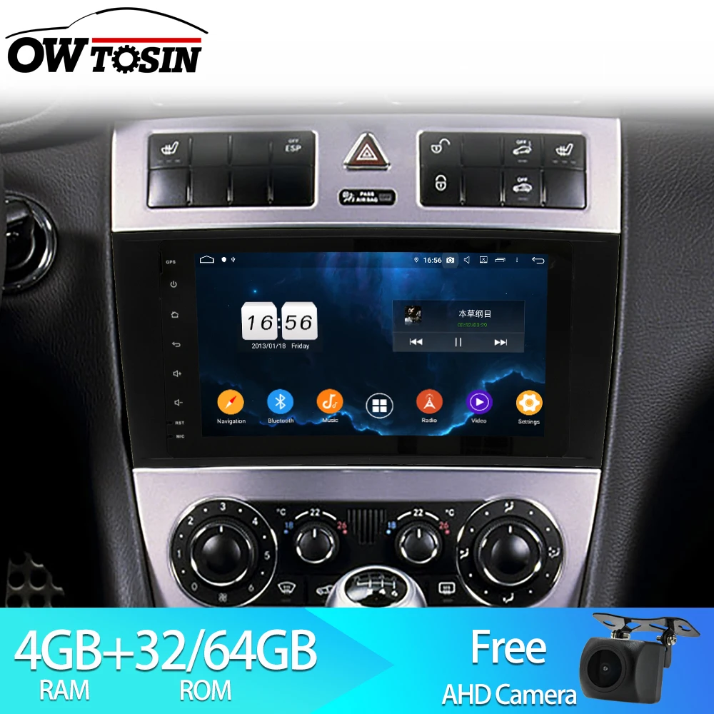 

Owtosin Car Radio Multimedia Video Player Navigation GPS Android 9.0 For Mercedes-Benz SLK Class R171 W171 C-Class W203 CL203
