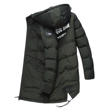 

Thicken Cotton-padded Jacket Male Plus Fat plus Size Lian Cap Medium Length Tide Fat Down Cotton Coat Plus Fat plus Keep