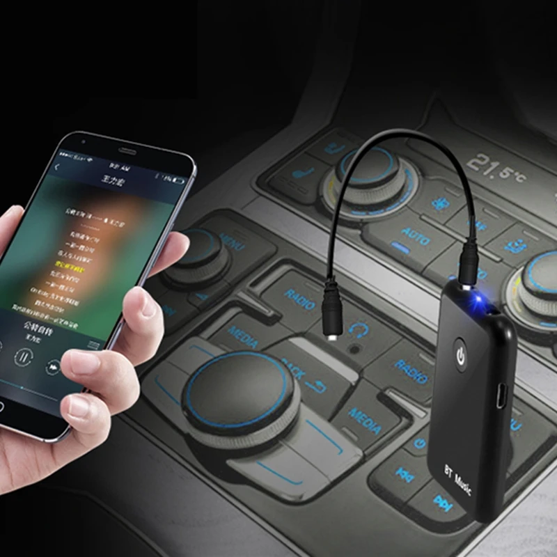 2-в-1 Беспроводной Bluetooth передатчик и приемник 3,5 мм аудио адаптер для ПК ТВ MP3 D08B