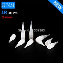 500 шт игла для татуировки бровей советы для перманентного макияжа пластиковые колпачки для татуировки совпадают для 1R иглы