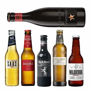 

Pack de cervezas Damm - AK Damm, Malquerida cerveza, Damm Daura, Saaz, Inedit Damm, Bock Damm - Cervezas para coleccionar o