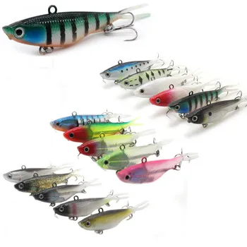 

Soft bait Vib lure 95mm 21g 3/4oz minnow Lead fish Vibrating With Y Tail Fishing lures pesca jigg winter whopper plopper Peche