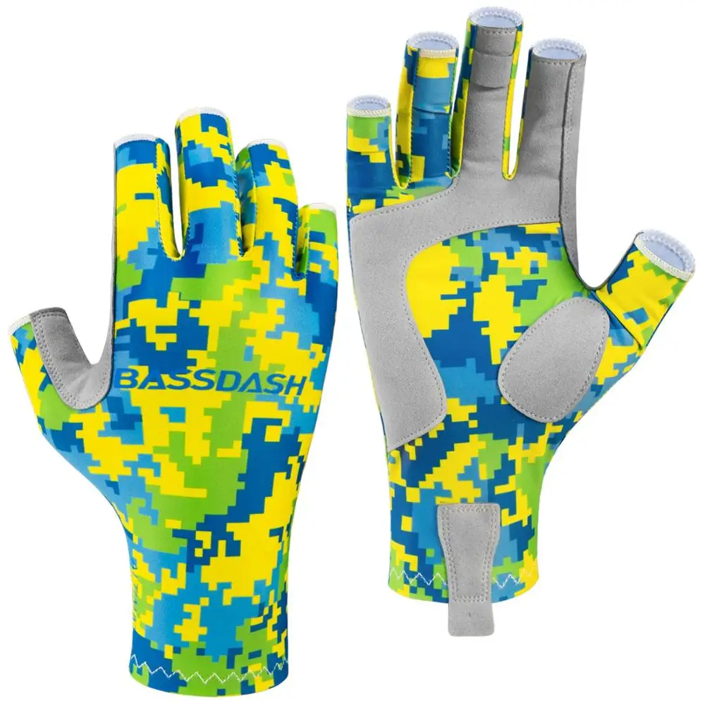 Fingerless Upf Gloves, Bassdash Altimate, Uv Fishing Gloves
