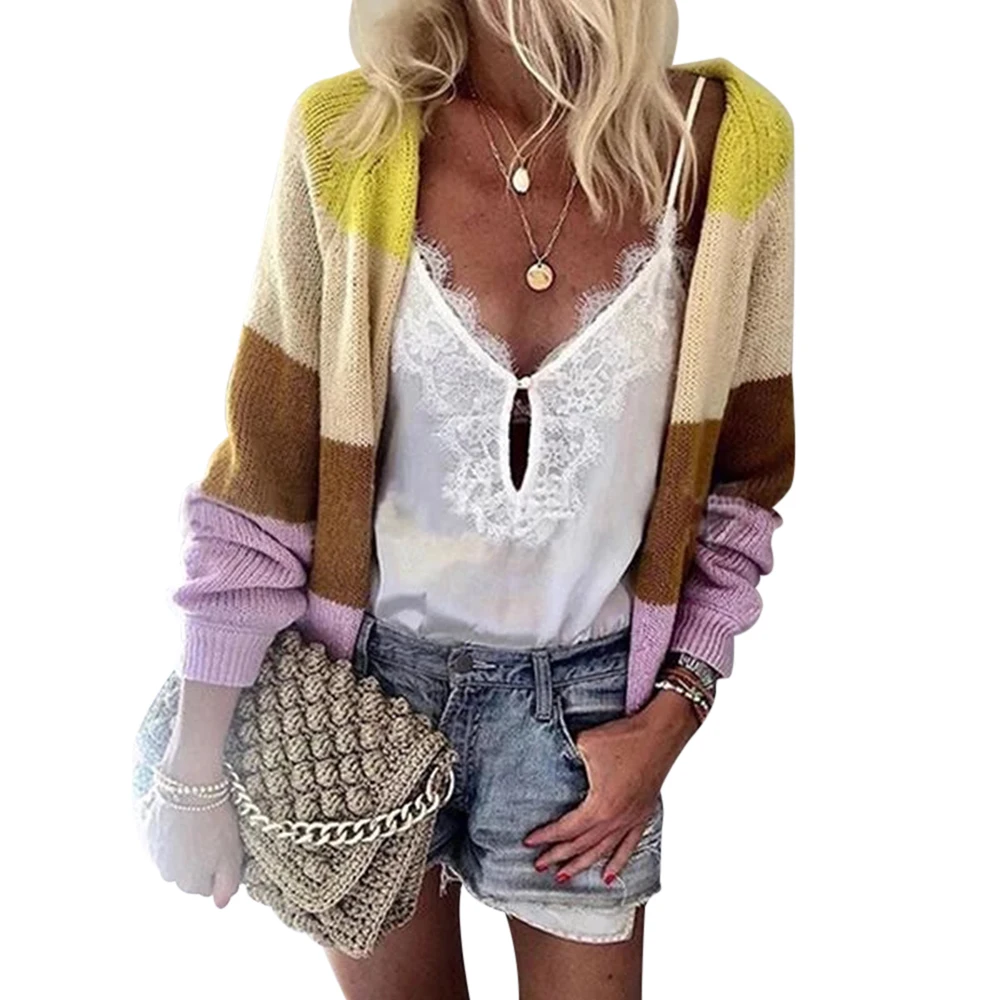 2019 Autumn New Womens Casual Cardigans Long Sleeve Open Front Loose Warm Cardigans Multi-Color Knitting Sweater Blouses