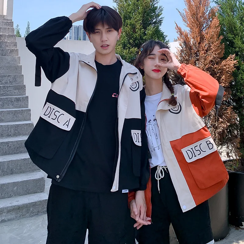 

2019 New Style Couple Clothes Fashion Set College Style Coat Young MEN'S Students Pants 40