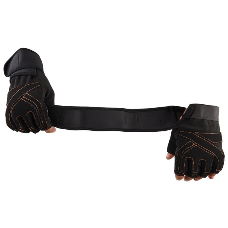 Гимнастические перчатки для тяжелой атлетики гантели для тяжелой атлетики фитнес-упражнений Нескользящие дышащие спортивные тренировочные перчатки на полпальца
