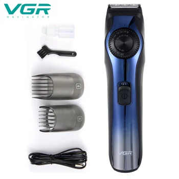 

VGR Men's Electric Hair Clipper Kit Barber Professional Cordless Hair Trimmer Self Haircut Machine Adjustable With Limit Combs