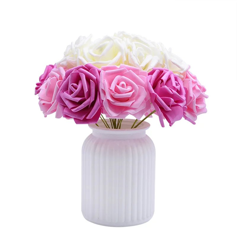 8 см искусственные розы PE пена цветок домашний стол декор романтический свадебный для невест бонкет DIY ВЕНОК украшения сада