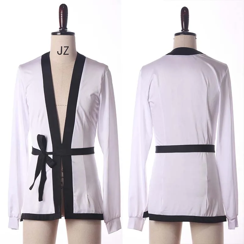 

Latin Dance Top Latin Dancing Shirts Adult Kids Competition Performance Wear Salsa Square Professional Practice Clothing White 1