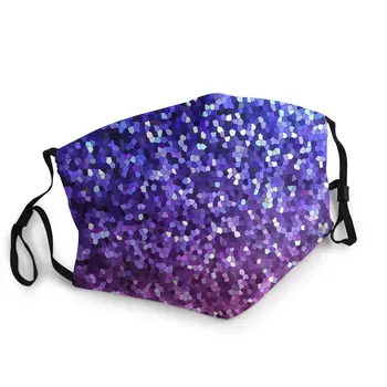 

Mosaic Sparkle Texture Non-Disposable Mouth Face Mask Fabric Glitter Sparkle Trendy Glamour Anti Dust Protection Mask Respirator