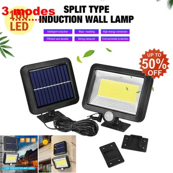 

120/100 LED New Solar Powered Light Outdoor Waterproof Garden 3 Mode LED Solar Lamps Pir Motion Sensor Security Wall Lamp 3 mode