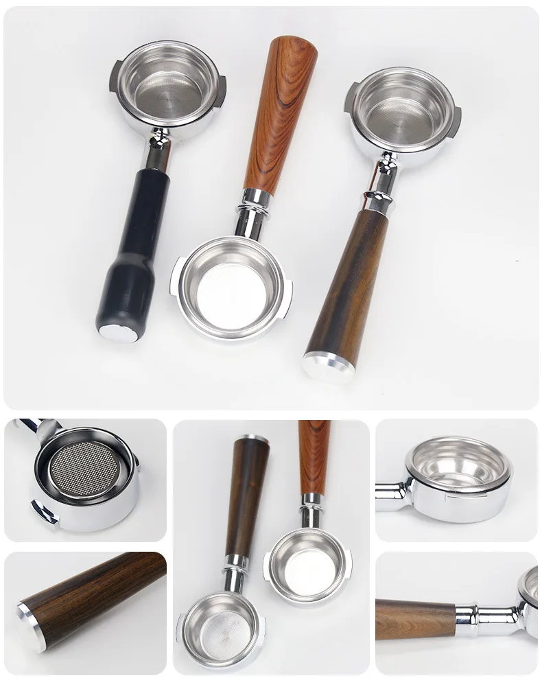 Кофейная машина с ручкой из твердой древесины Модифицированная бездонная ручка