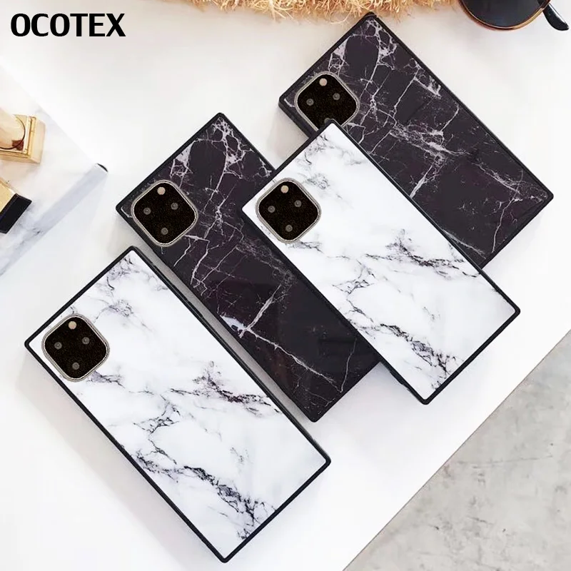 Luxury Square Phone Case For Iphone 13 12 11 Pro Xs Max X Fashion Personality Marble Pattern Soft Tpu For Iphone 6 7 8 Plus Xr Phone Case Covers Aliexpress