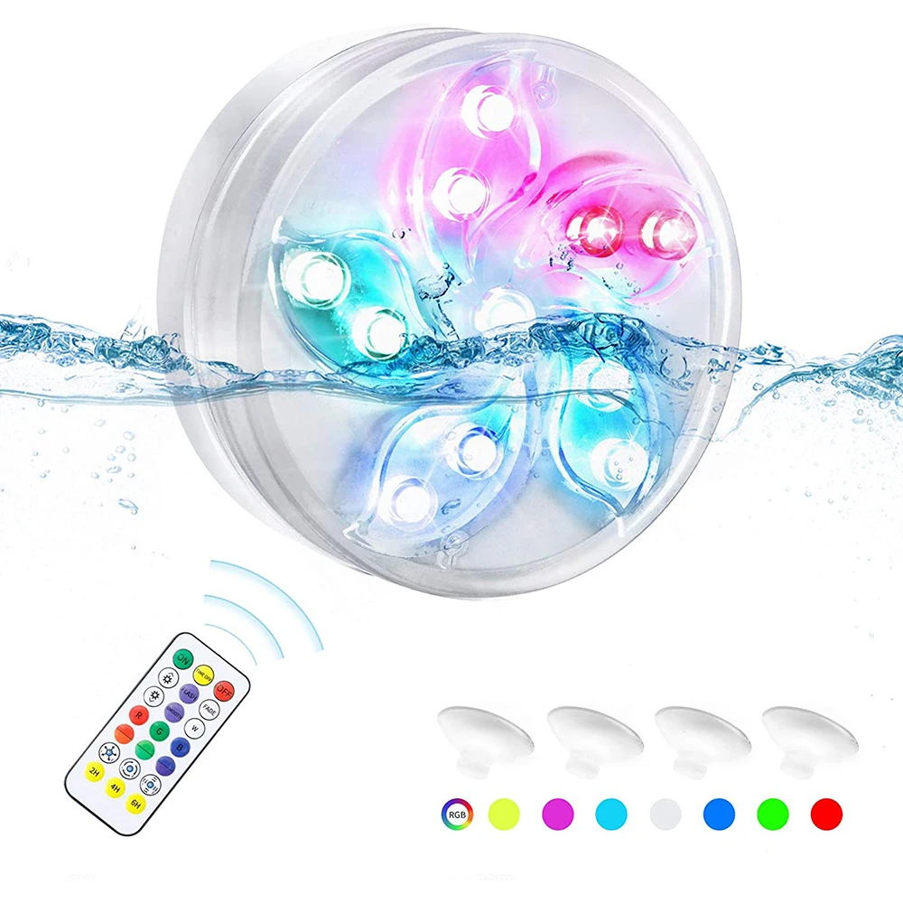 underwater led strip lights IP68 Waterproof RGB Submersible Light Battery Operated Underwater Night Lamp Outdoor Garden Party Decoration Underwater Lights swimming pool lights underwater