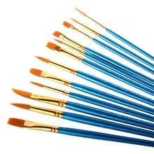 12 шт Акриловая кисть для рисования акварельные масляные краски набор нейлоновых Палитр Для Волос L41E