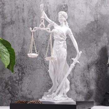 

Justice Statue Goddess Fairness Restoration Balance Desktop Furnishings Creativity European Resin Crafts Nostalgic Coffee Shop