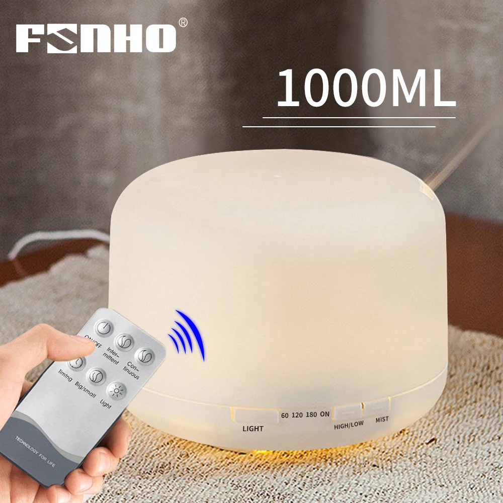Baratos Difusor de aceites esenciales de FUNHO humidificador de Aroma ultrasónico de aire cargador USB Led de luz nocturna fabricante de niebla aromaterapia hogar eléctrico