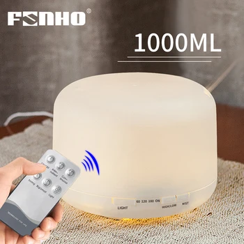 

FUNHO 1000ml Air Humidifier Aroma Diffuser Aromatherapy Essential Oils Ultrasonic Humidifier Mist Maker 7 LED Color For Home