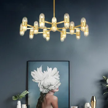 

Nordic Dining Room Chandelier Light Creative Bedroom Hall Luxury Led Hanging Lamp Fixture Postmodern Design Living Room Lighting