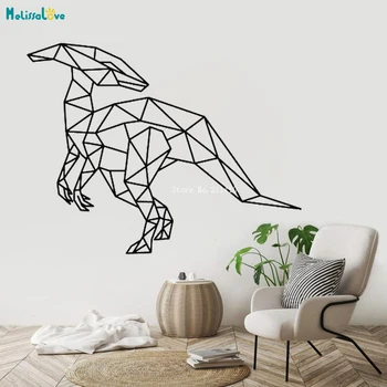 

Huge Size Dinosaur Abstract Geometric Vinyl Wall Sticker Animal Dino Decals Complicated Outlines Art Decor For Kid YT2909