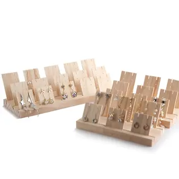 

Wood Dangle Earrings Stud Earring Organizer Detachable Jewellery Display Stand Clip Rack Jewelry Holder