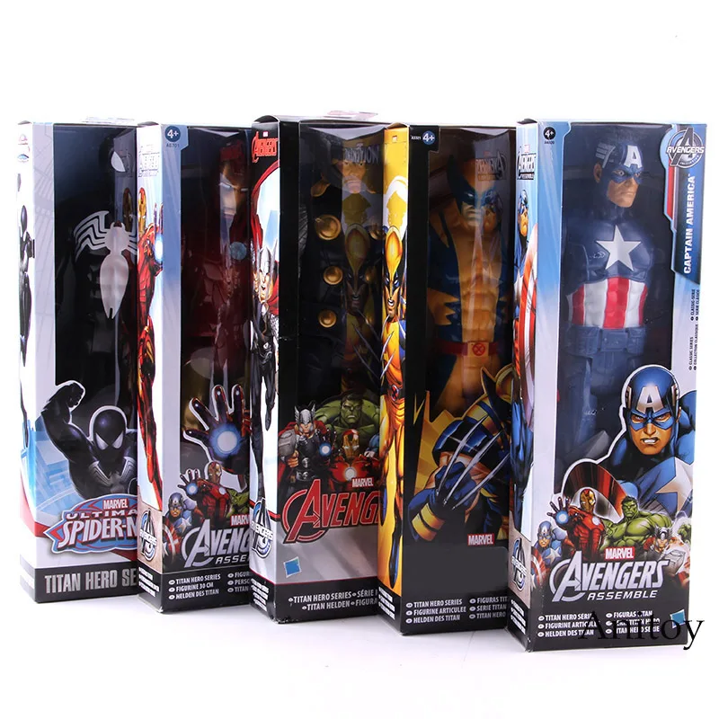 Marvel Amazing Ultimate Человек-паук Капитан Америка Железный человек ПВХ фигурка Коллекционная модель игрушки для детей Детские игрушки