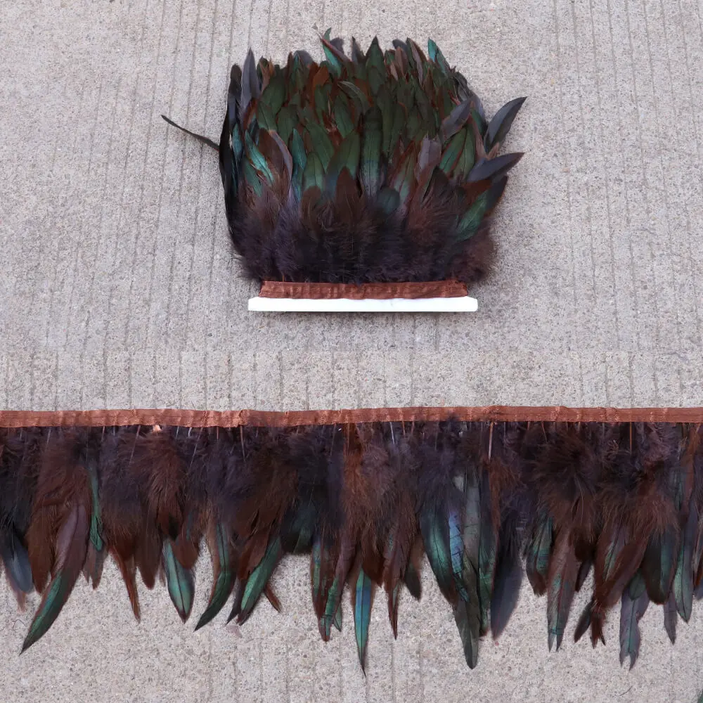10 ярдов натуральная бахрома из перьев петуха отделка Высота 6-8inchChicken Hackle Перья DIY ремесла аксессуары для одежды