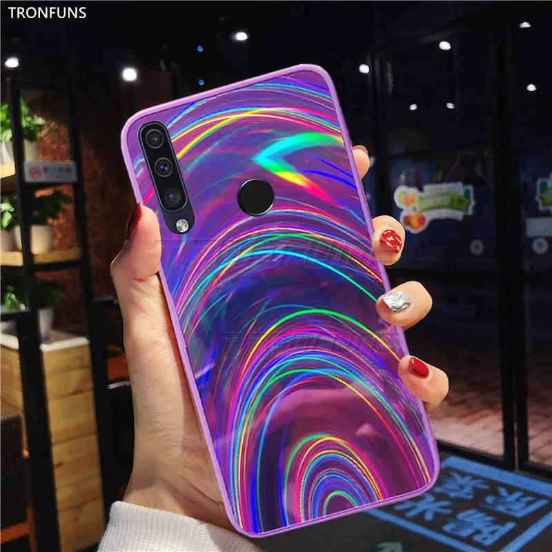 

Gradient Rainbow Laser Case For Huawei Y5 Y6 Y7 Prime Y9 2019 Cases Glitter Mirror Soft TPU Edge Cover Glossy Aurora Shells