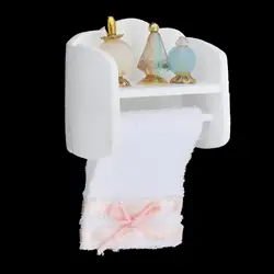 Accessoires pour maison de poupée Miniature 1:12, porte serviettes en bois avec 3 modèles de parfum, accessoires pour Mini maison de poupée 